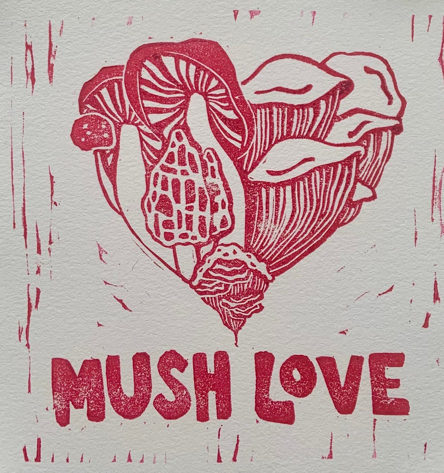 Mush Love - Original Linocut