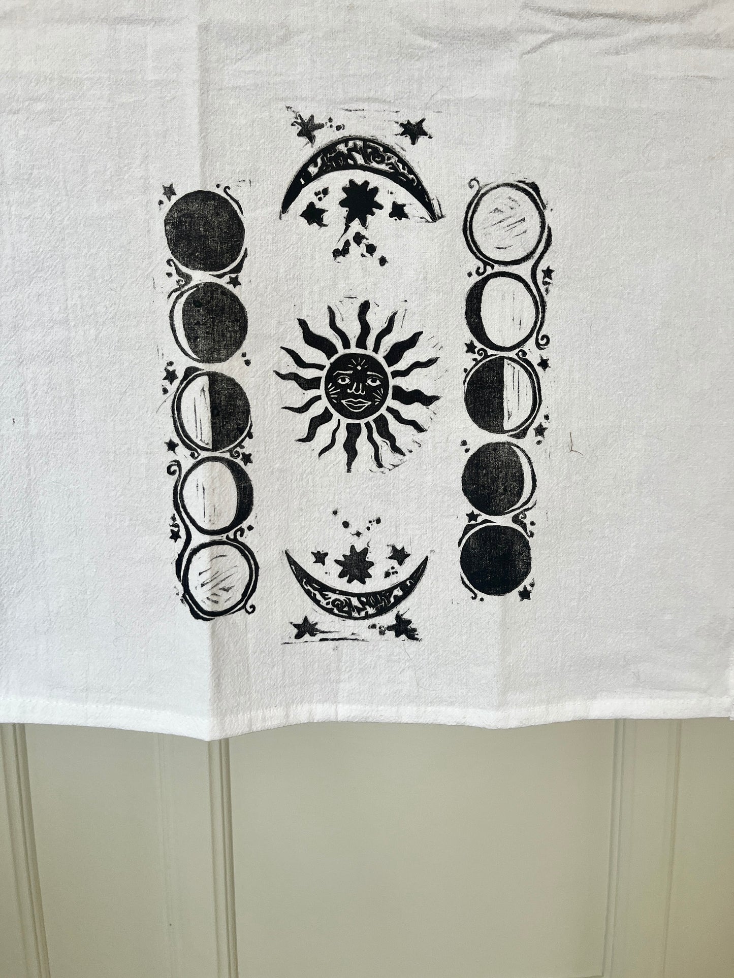 Sun and Moon Tea Towel Design