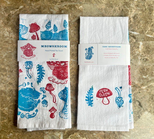 Meowshroom Tea Towel Design
