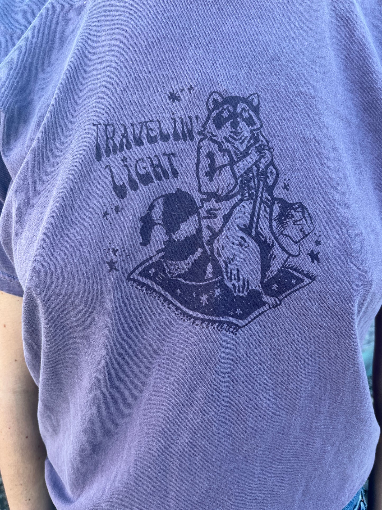 Traveling Light - Raccoon Tshirt